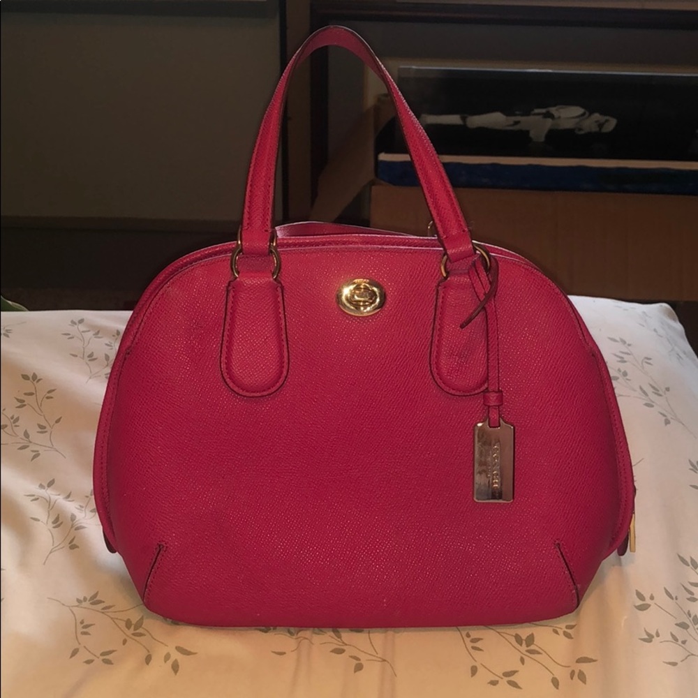 Hot pink coach handbag